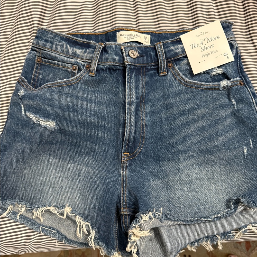 Abercrombie & Fitch Blue Denim Women's Shorts
